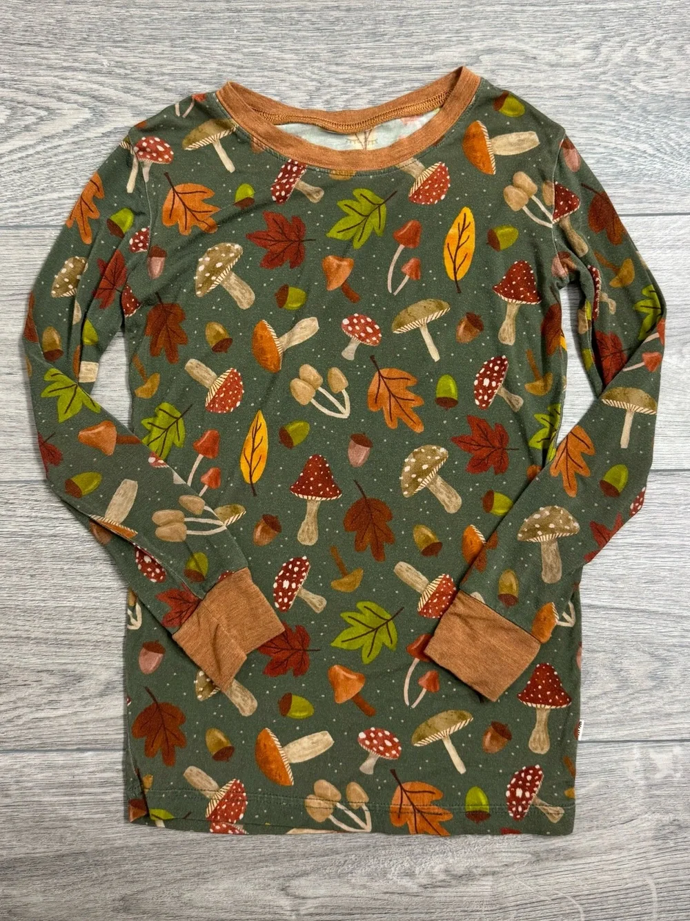 Little sleepies woodland forest long sleeve shirt 7/8